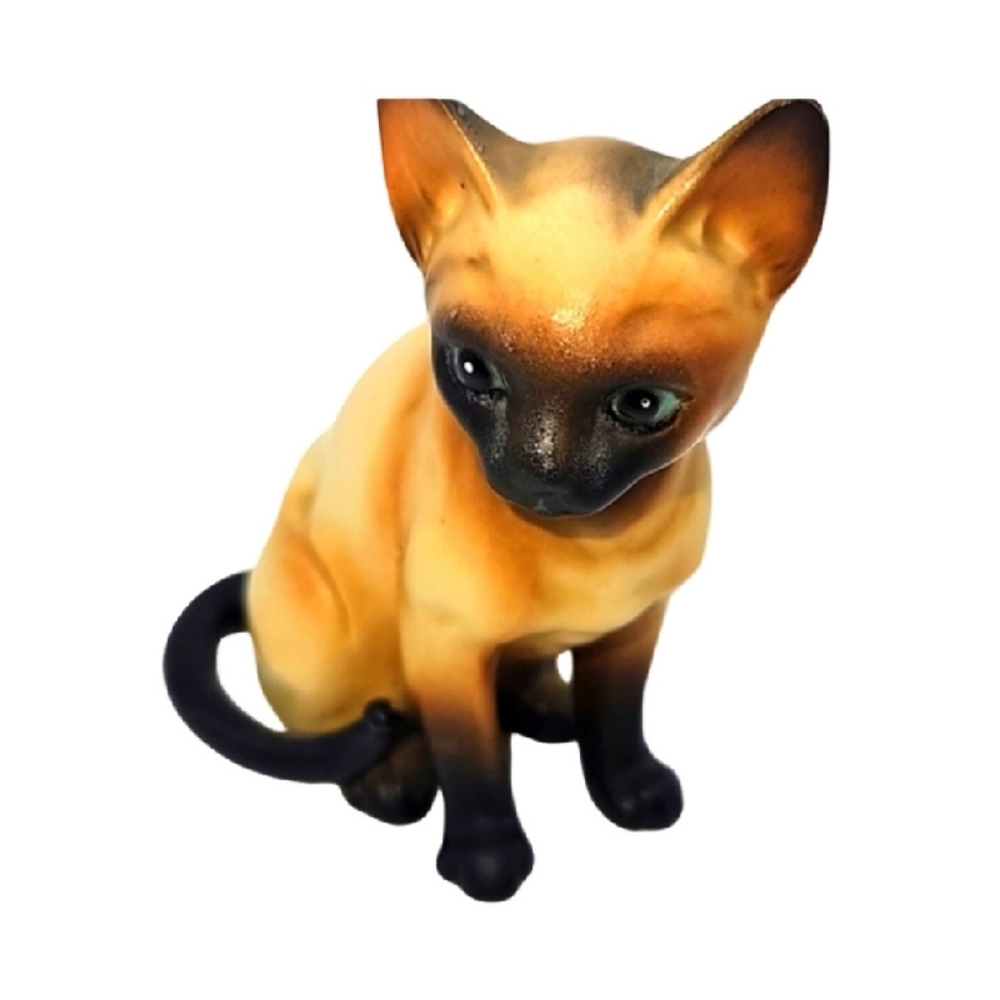 Vintage Ceramic Siamese Cat Figurine